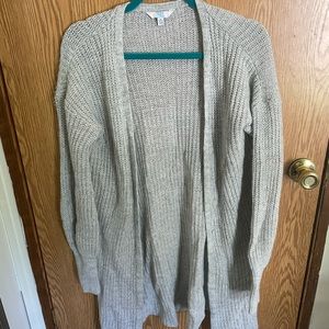 Long Light Grey Cardigan